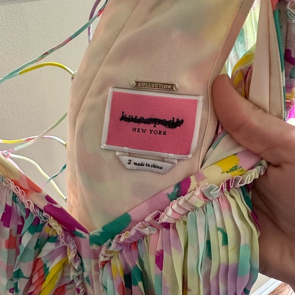 Kate Spade Painted Petals Pleated Dress size 2 - Picture 7 of 7